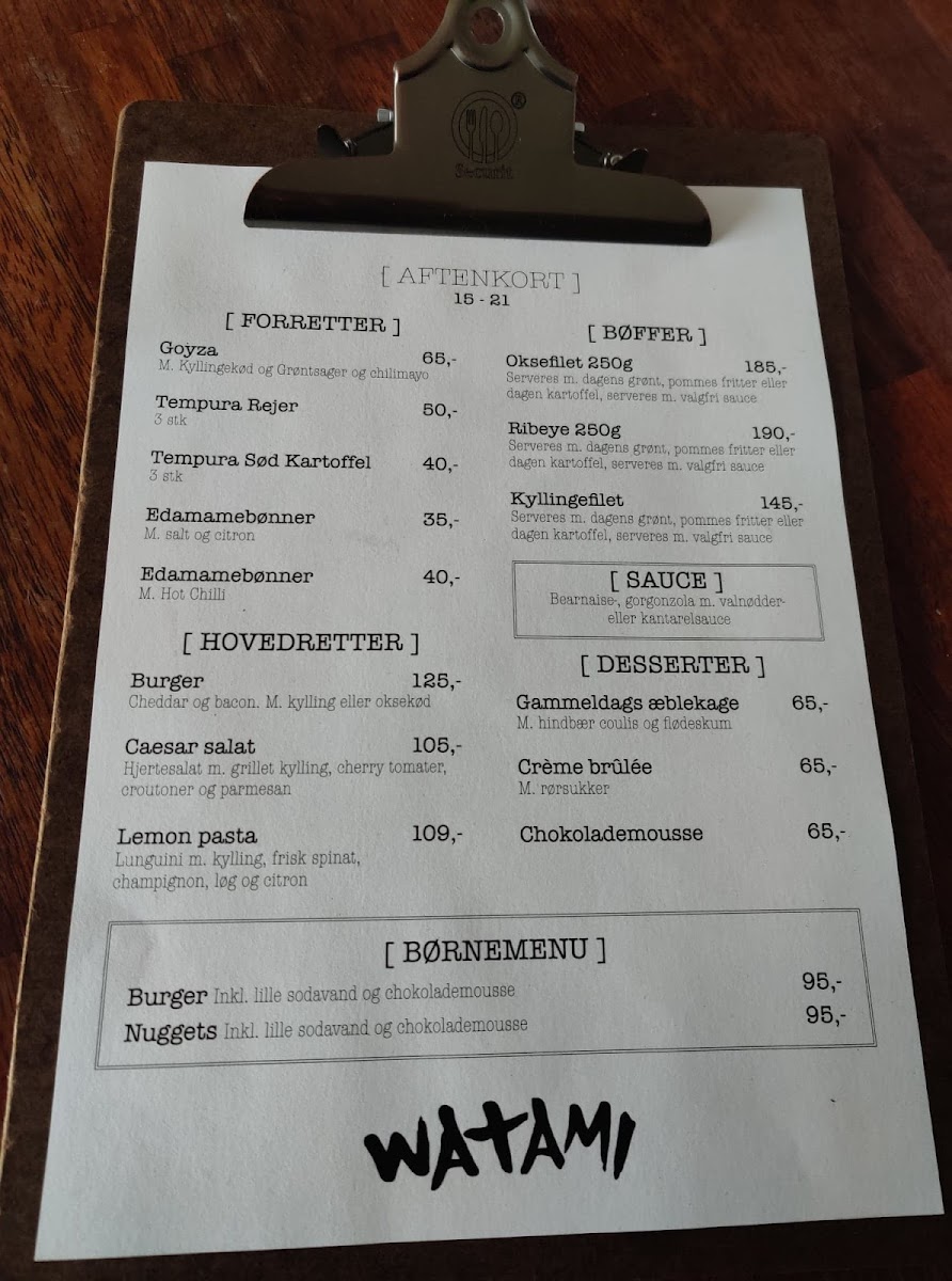 Menu Watami Vanløse-3